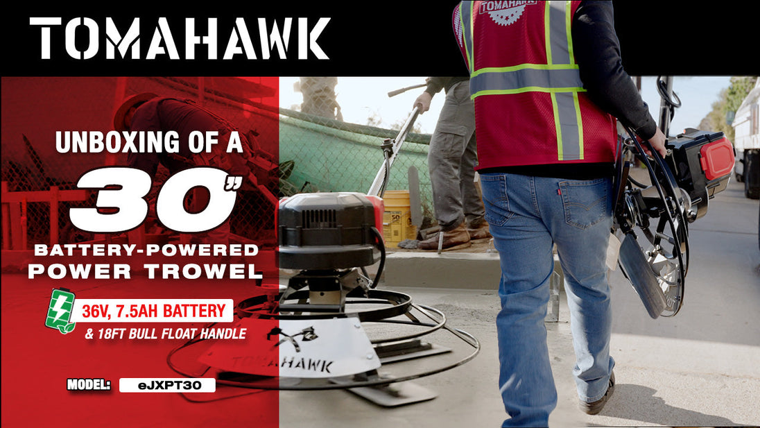 30" Battery-Powered Portable Power Trowel with 18ft Bull Float Handle - view 5
