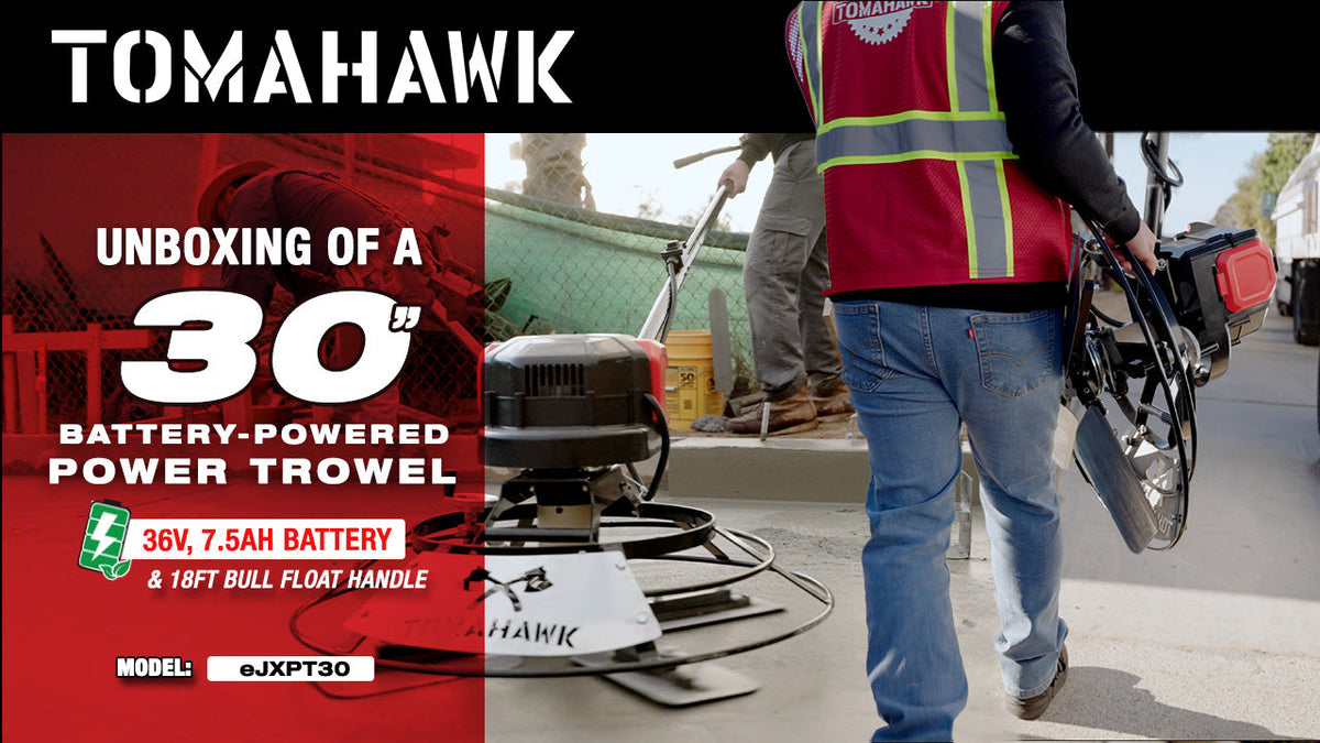 30" Battery-Powered Portable Power Trowel with 18ft Bull Float Handle - view 5