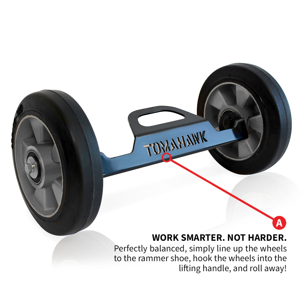 Transport Wheel Kit for 10" Tamper Shoe for Tomahawk Tamping Rammer - view 4