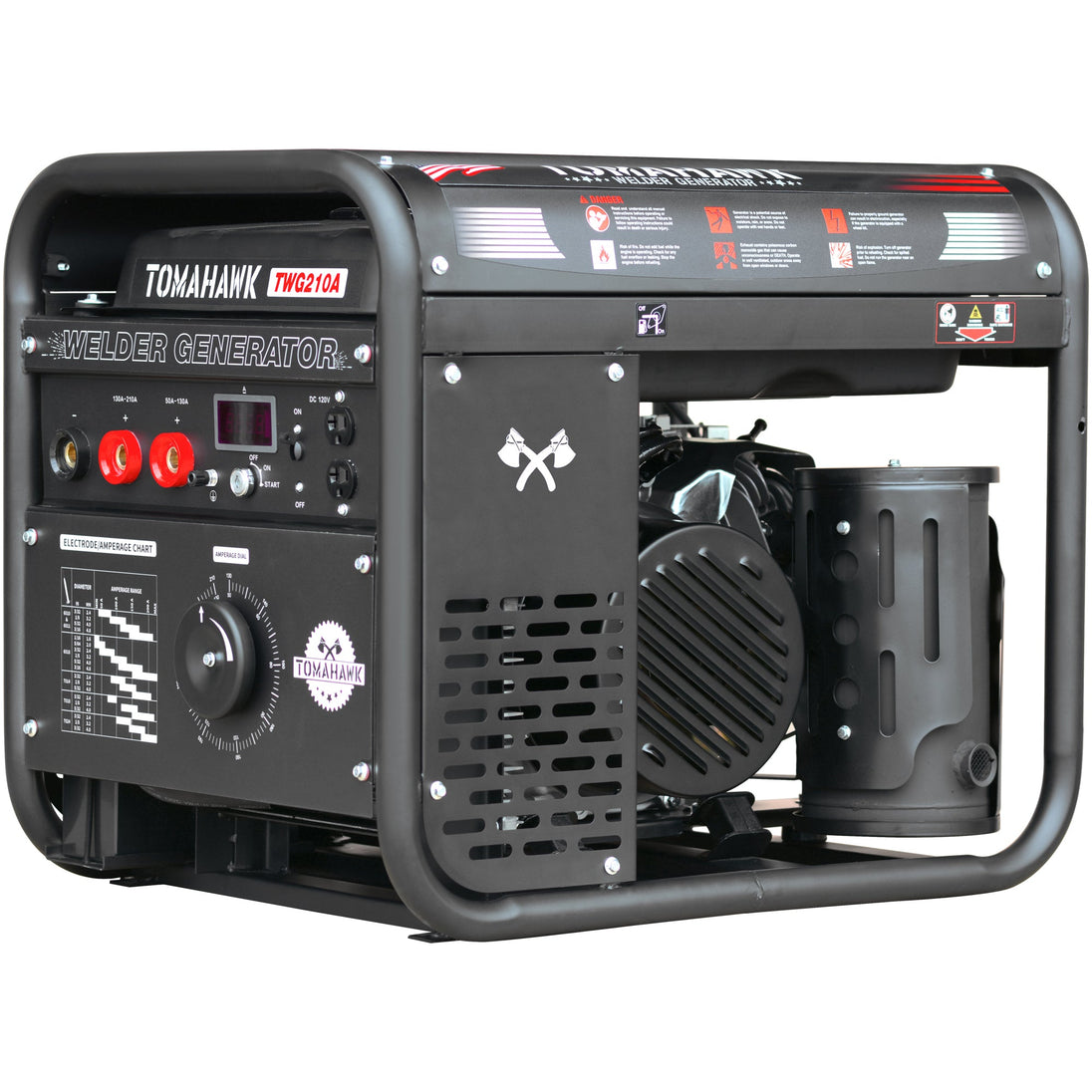 210 Amp Engine Driven Welder Generator 2000 Watt 15 HP Gas Powered - view 9