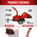 MechMaxx 7-inch hydraulic wood chipper Honda engine